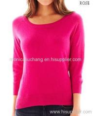 women's crew neck casual pullvoer sweater