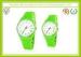 Simple Eco - friendly Green Casual Sport Watches For Women / Men Without Logo Printed