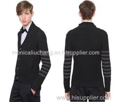 hot sale men's stripe slv buttons up cardigan