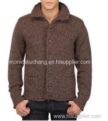 hot sale men's stand collar buttons up pockets cardigan