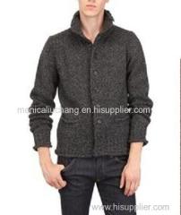 hot sale men's stand collar buttons up pockets cardigan