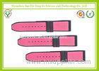 Women's Soft Pink Silicone Watch Band 24mm With Debossed Logo No - Odor