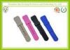 Gray Adjustable Silicone Rubber Watch Band Durable With Customized Pattern