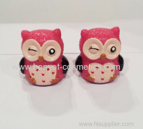 NEW owl shape lip balm container, animal shape lip gloss