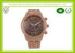Fashion Golden Business Casual Japan Movement Digital Watches With Diamond