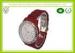 Customized Large Red Alloy Back Unisex Wrist Watch For Men And Women