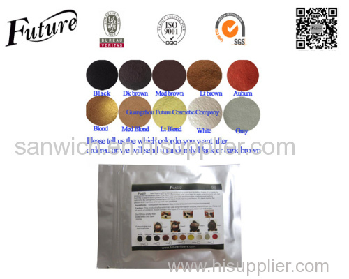 Best Instant Thickening Hair Fibers Building Solutions Extensions OEM Refill Bag 100g Powders Dark Brown Black Colors