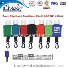 15ml Cozy Clip Hand Sanitizer trade show promotional items