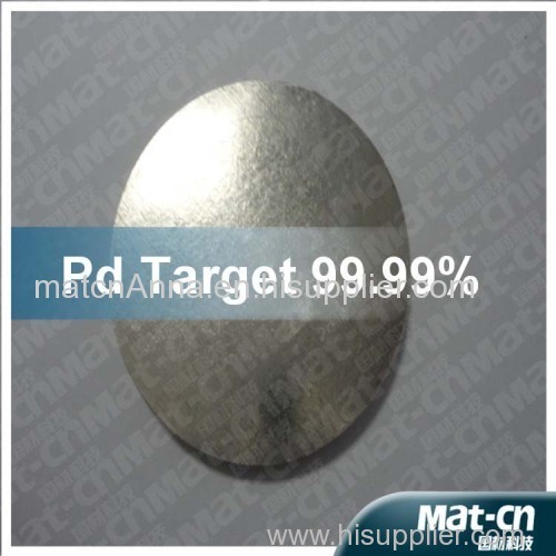 Unbalanced magnetron sputtering Pd target99.99%-Palladium target-sputtering target