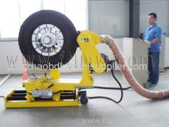 Tyre buffing machine in precure retreading