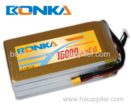 Bonka-16000mah-3S1P-25C muticopter lipo battery