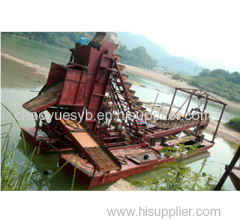 gold suction and panning dredging ship