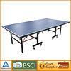 Indoor Rollaway Blue Table Tennis Table 3&quot; wheels with brake / foldable table tennis