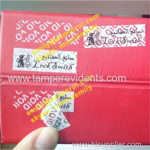 vinyl warranty adhesive void stickers with customized logo