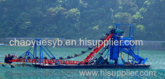 gold mining and concentration dredging vessel