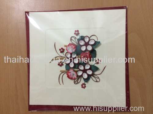 Handmade Quilling paper flower card