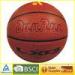 Durable indoor TPU leather Laminated Basketball 7# with Rubber badder