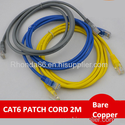 RJ45 Patch Cord UTP Copper Cat6 Patch Cable Stranded Soft Patch Leads With Different Colors and Length