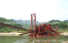 sand suction dredging machine equipped with gold separation equipment