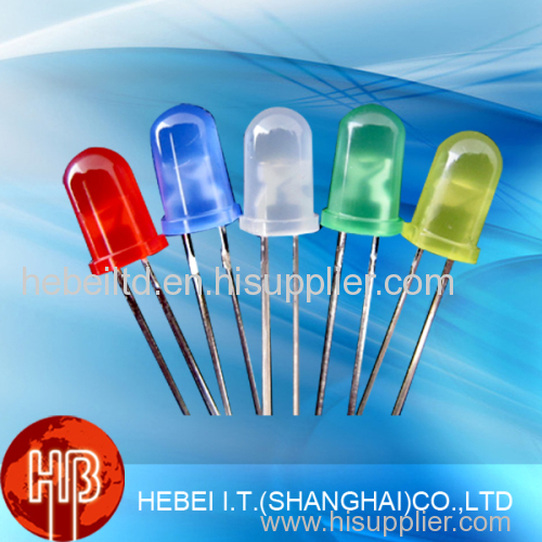 Single Blue Color Led Diode 5mm Diffused Lens