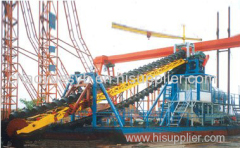 bucket chain gold ore dredging boat