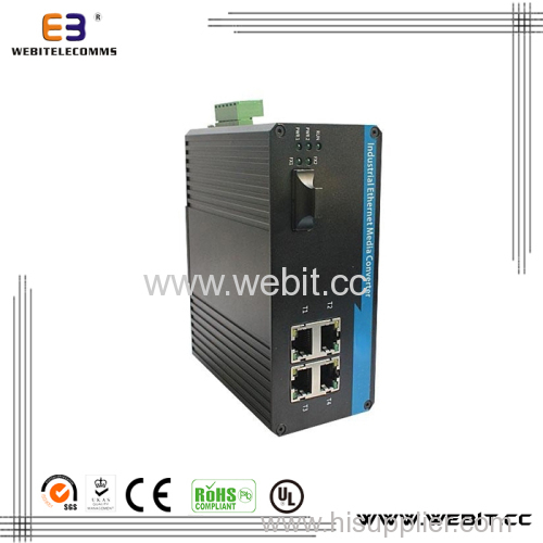 Gigabit Industrial Fiber Media Converter