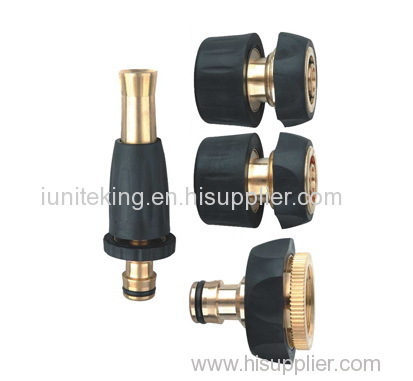 Brass connector with rubber