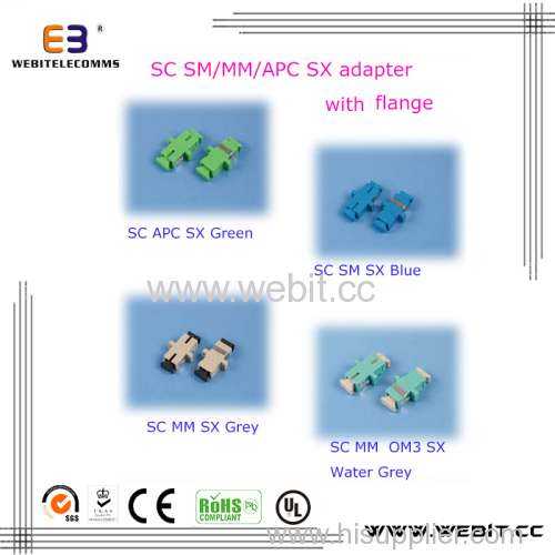 SC SX adapter with flange