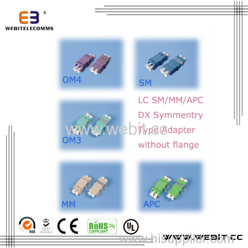 LC DX symmetry adapter without flange