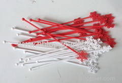 24Pcs plastic snowflake shape stir sticks