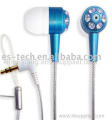 Factory Directly Offers Diamond Blue Metal Earphone