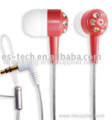 Factory Directly Offers Diamond Blue Metal Earphone