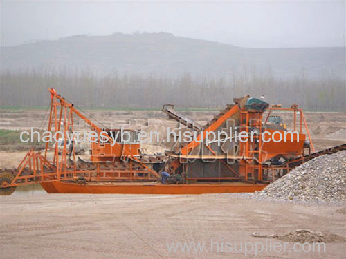 chain bucket type gold dredger