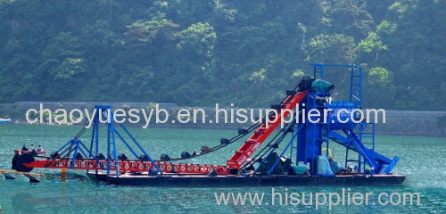 bucket chain gold mining dredger