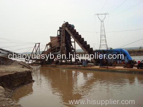 sand gold dredger equipped with separation equipment