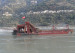 alluvial gold dredger equipped with concentration equipment