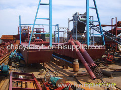 jet suction type gold mining vessel