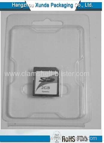 Blister packaging for sd cards