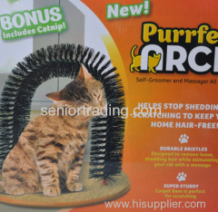 Purrfect Cat Toy Arch Cat Brush Scratcher Pet Groomer