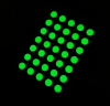 round dot matrix display /5*7 dot matrix led green