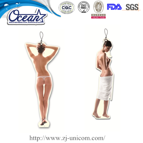 Sexy women long lasting paper air freshener free product promotion