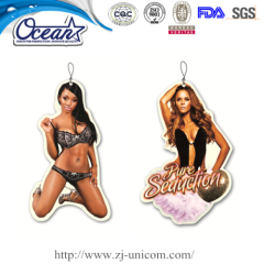 Sexy women long lasting paper air freshener discount promotional products