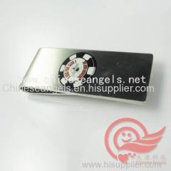 customized engraved and lasered metal money clip factory stainless steel money pin with customized logo