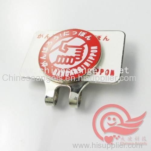 customized luxury metal golf hat clip and metal stick with printed efficiency manufacturer
