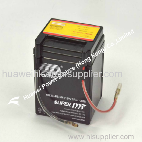 OUTDO Battery / 12V motorcycle battery / atv battery / scooter battery YB2.5L-BS