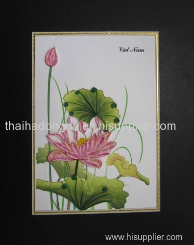 Lotus flower quilling picture