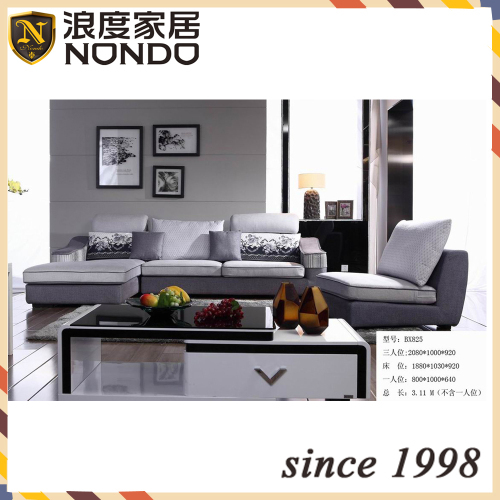 Three-seat sofa with chaise longue right sectional fabrice sofa living room furniture
