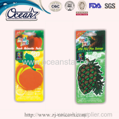 Long Lasting Car Paper Air Fresherner Promotional Label fruit flavor