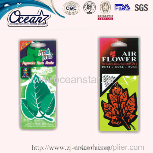 Long Lasting Paper Scents Air Fresherner Promotional items maple leaf