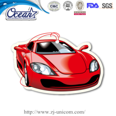 New design hanging car paper air freshener promotion company